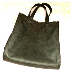Forest green universal thread tote bag